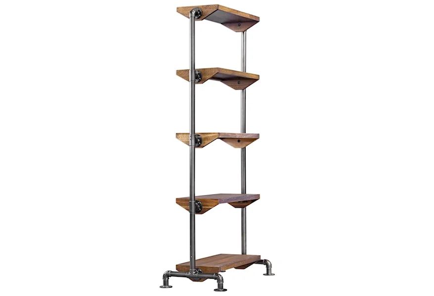 Accent Furniture - Bookcases Rhordyn Industrial Etagere by Uttermost at Esprit Decor Home Furnishings